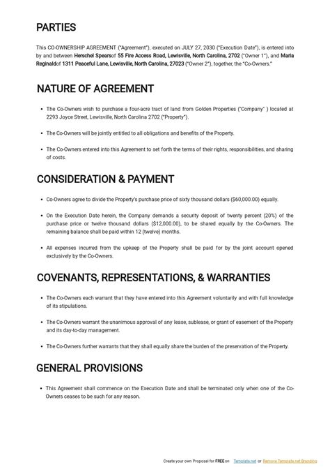Deed of Sale. . Co ownership agreement sample philippines